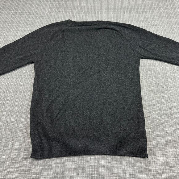LL Bean Sweater‎ Mens Large Grey V Neck 100% Lambswool Pullover Preppy Classic - Picture 4 of 8